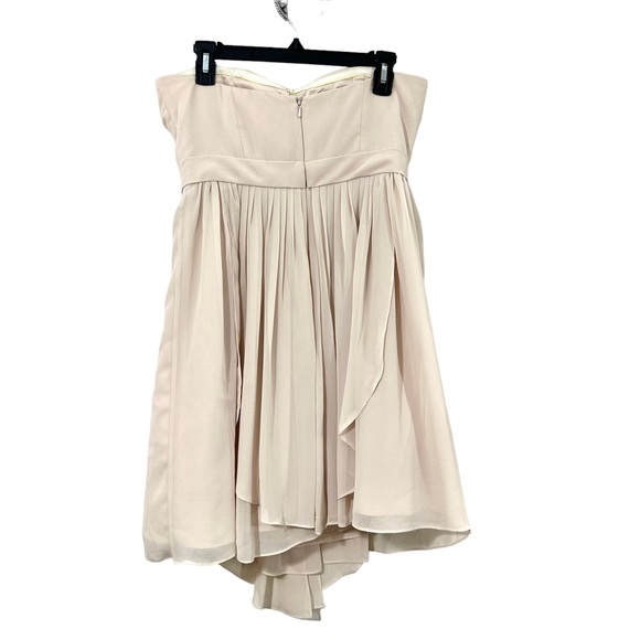JENNY YOO Collection Bridesmaid Gown Strapless Knee Length Champagne Sz 8. - Picture 3 of 15